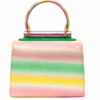 HelaSol AL PMidi Candy Stripes structured handbag, back view