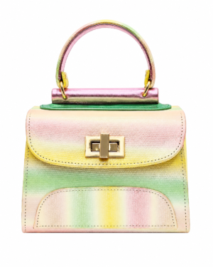 HelaSol AL PMidi Candy Stripes structured handbag, front view