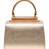 HelaSol AL PMidi metallic pink structured handbag, back view