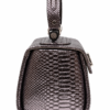 HelaSol AL PMidi Deep Plum Étain deep plum pewter leather handbag, side view